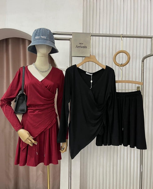 MATINEE Wrap Style Tops With Mini Co-Ord Sets